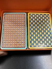 Hermes Playing Card Set, 2 Sealed Packs w/ Box, Geometric Patterns On Cards picture