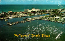 Hollywood, Florida Yacht Basin postcard picture