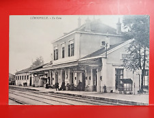 vintage postcard of a train station in france picture