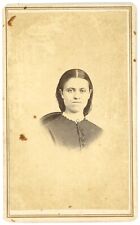 CIRCA 1870'S CDV Featuring Lovely Young Woman Wearing Dress DN Parks Marion, NY picture