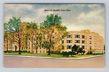 Lima OH-Ohio, Memorial Hospital, Antique Vintage Souvenir Postcard picture