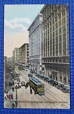 Vintage Seventh Street looking West from Spring Street Los Angeles CA Postcard picture
