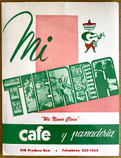 1981 MI TIERRA CAFE AND PANADERIA vintage Mexican food menu SAN ANTONIO, TEXAS picture