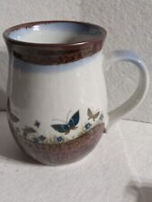 Vintage Otagiri Japan Stoneware Pottery Mug Butterflies picture