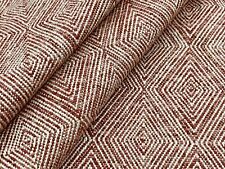 Colefax & Fowler Geometric Diamond Uphol Fabric- Marcel / Red 1.50 yds F4767-02 picture