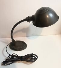 Vintage 1950’s Desk Lamp Cast Iron Gooseneck Industrial Light Antique picture