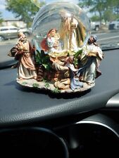 DICKSONS Nativity Sparkle Dome Musical Hand Painted Resin 6