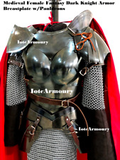Medieval Lady Plate Armor Suit Female Fantasy Dark Knight Armor Cuiasss Costume picture