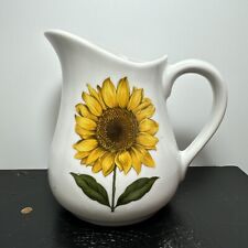 Vintage Ceramic Sunflower Pitcher Creamer BIA Cordon Bleu Brazil 5 1/4