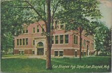East Blissfield Michigan~East Blissfield High School~1908 Postcard  picture