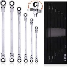 6-Piece Metric 8mm - 19mm Extra Long Gear Ratcheting Wrench Set picture