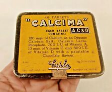 Vintage Old Rare Calcima Acd Cipla Medicine Empty Litho Print Tin Box, Adv Ehs picture