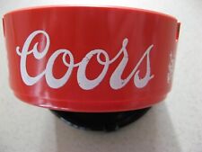 Vintage Coors  Ashtray Red & White Plastic 1980's Brookpark Man Cave Decor picture
