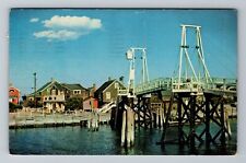 Ogunquit ME-Maine, Famous Foot Bridge, Perkins Cove, c1969 Vintage Postcard picture