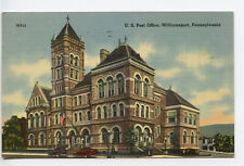WP15 Post Office Williamsport Pennsylvania Linen Postcard R. Ramsay Mebane picture