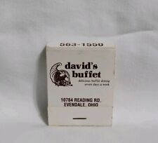Vintage David's Buffet Restaurant Matchbook Evendale Ohio Advertising Full picture