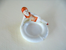 Vintage Porcelain FLAPPER BATHING BEAUTY Pin Dish Figurine picture