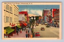 Schenectady NY-New York, Town Center, Theater, Shops, Antique Vintage Postcard picture