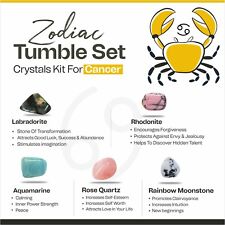Natural Zodiac~Cancer Healing Crystal Kit*PocketStoneSet, AstrologyGift,Wellness picture