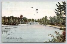 Fort Wayne IN Indiana Delta Lake (now Lakeside) Vintage Antique Postcard 1907 picture