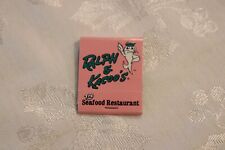 Vintage Ralph & Kacoo's Cajun Seafood Restaurant Louisiana Matchbook Matches picture
