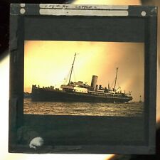 Steamship Caeser ? Vintage Ship Glass Slide Photo picture