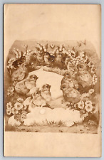 Vintage Postcard Easter RPPC Photo of a Photo Chicks Flowers Divided Back -10797 picture