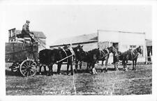 RPPC Freight Team In Shaniko Wasco County Oregon Real Photo Postcard picture