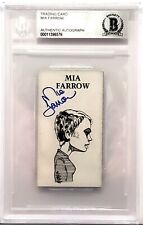 MIA FARROW Signed Autographed Trading Card Beckett BAS Slabbed picture