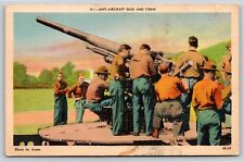Military~Anti-Aircraft Gun & Crew Training Scene~Photo By Acme~Vintage Postcard picture
