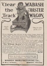 ANTIQUE WABASH COASTER WAGON PRINT AD 1906 WABASH INDIANA KIDS $4.00 WAGON picture