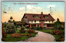 c1910s Southern California Residence House Driveway San Diego Vintage Postcard picture