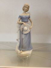Elegant Lady Woman Candleholder Ceramic Figurine picture