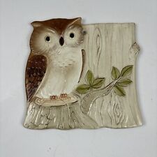 Otagiri Vintage 1984 Japan Owl Porcelain Wall Hanging Art Decor picture