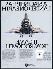 1978 NASA Space Shuttle art t-shirt iron-on Rockwell International vtg print ad picture