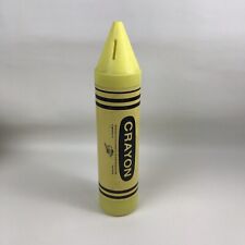 VTG 1988 RALPHCO Inc. Crayola Crayon Bank 12” Yellow Coin Piggy picture