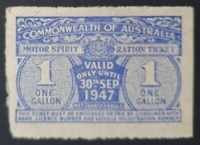 Commonwealth of Australia • 1947 (Sept) • 1 Gallon Motor Spirit Ration Ticket picture