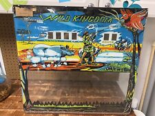 Original Vintage 1971 Midways WILD KINGDOM GLASS Arcade Bezel Video Game Sign picture