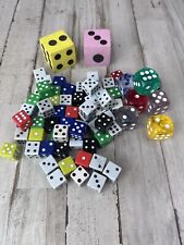 Dice Mixed Lot of 69 Various Sizes Shapes Colors picture