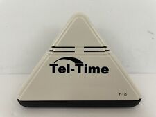 Tel-Time Talking Alarm Clock T-10 White Triangle Shaped- Vintage 1980's Working picture