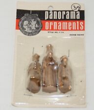 Panorama Miniature Ornament Figurines Three Kings Gold F114 Hong Kong New Vtg picture