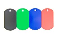 400 pcs Blank Military Spec Dog tag Stainless Steel Green Black Blue Red Color picture