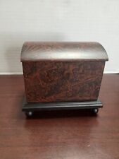 Antique Satin Wooden Hinged Box - 5 1/4
