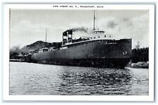 c1940 Ann Arbor No.5 Steamer Ferry Ship Frankfort Michigan MI Vintage Postcard picture