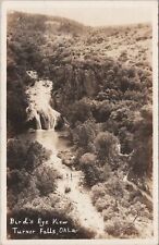 Bird's Eye View Turner Falls Oklahoma c1930s RPPC Photo Postcard picture