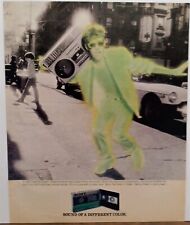 Vintage 1980's Sony Cassette Tape - Translucent Neon Green Boombox Guy - 1985 AD picture