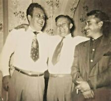 Vintage B&W Photo Men at Party Shirts Jacket & Ties Smoking 1940s Philadelphia picture