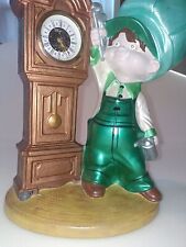 Vintage Byron Molds Ceramic Engineer Boy Grandfather Clock Made In Germany picture