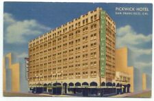 San Francisco CA Pickwick Hotel Linen Postcard California picture