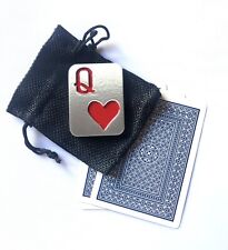 Queen Of Hearts Poker Card Guard Protector, With Storage Bag picture